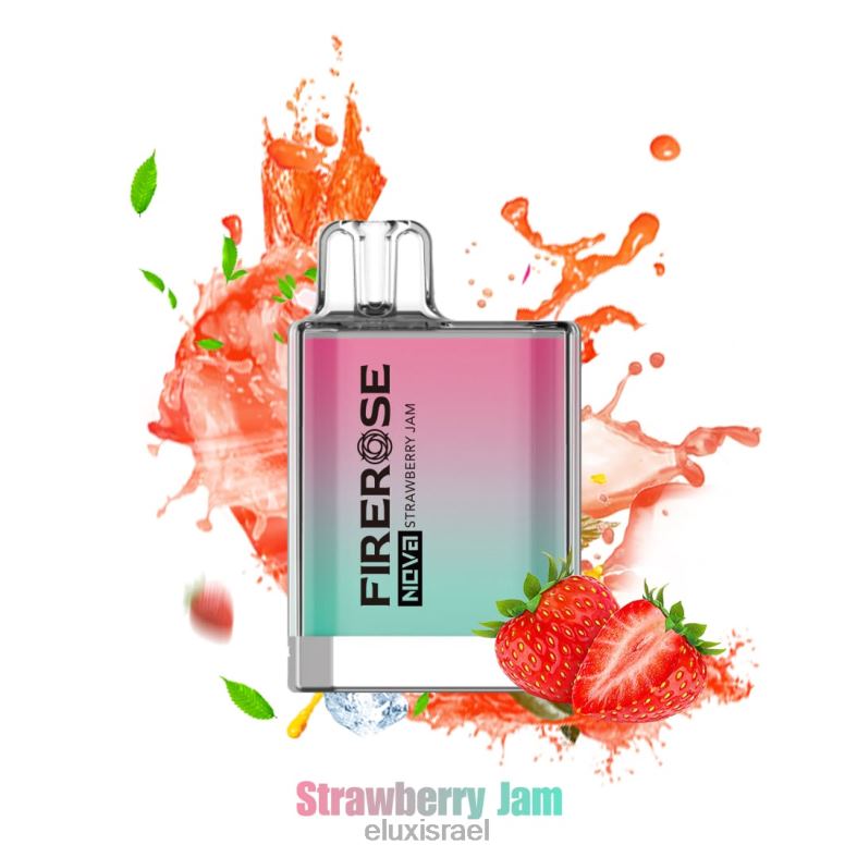 Elux Firerose Nova ריבת תות 600 פחזניות אדים חד פעמיים 6HBTR113 | Elux Vape Store