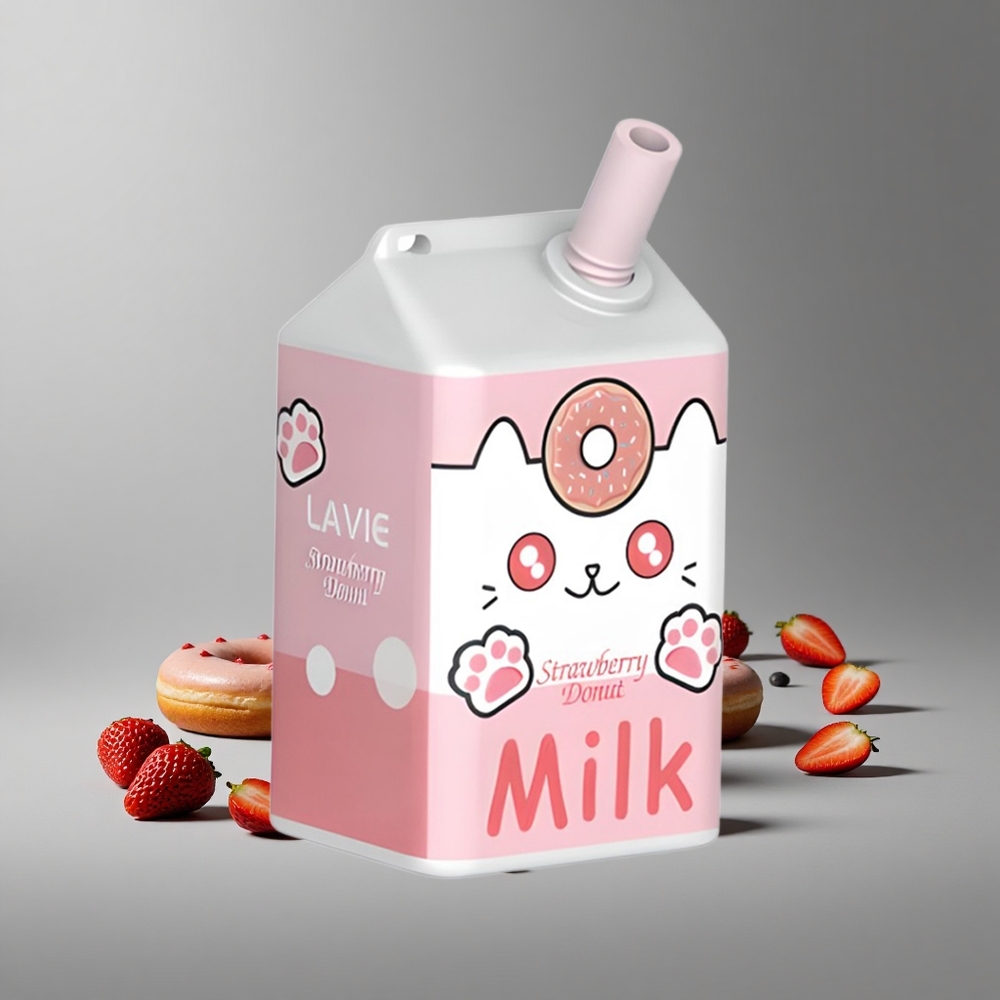 LAVIE Milk 7000 Puffs דונאט תות 16ML Israel vapes