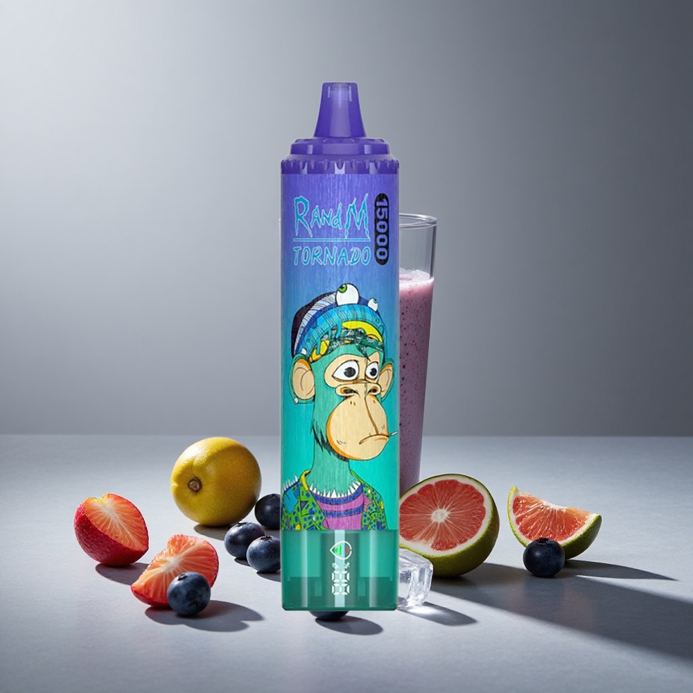 RandM Fumot Tornado 15000 Puffs 15000 מפוחים Blueberry On Ice בלו-ברי על קרח Israel vapes