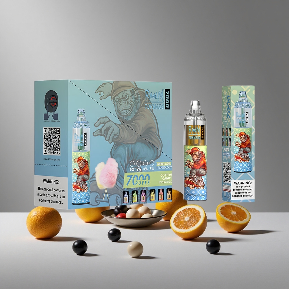 RandM Fumot Tornado 7000 פיות Cotton Candy (צֶמֶר גַּמָּדִים) Israel vapes