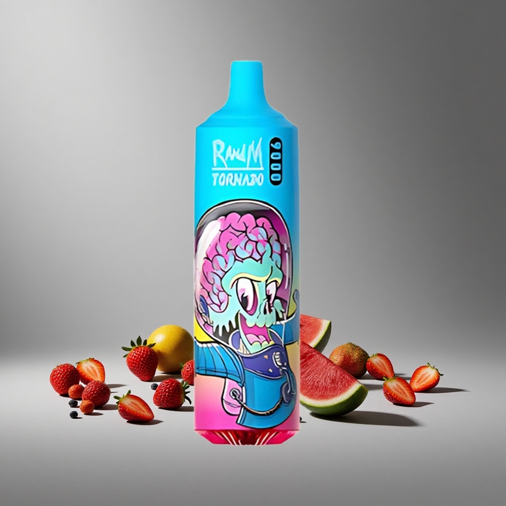 RandM Fumot Tornado 9000 Puffs תות אבטיח (Prime Strawberry Watermelon) 18 מ"ל Israel vapes