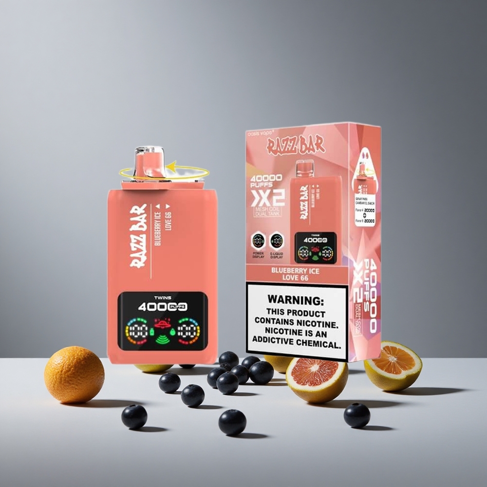Razz Bar 40000 Puffs ארבעים אלף עשן Blueberry Ice (אוכמניות קרח) Israel vapes