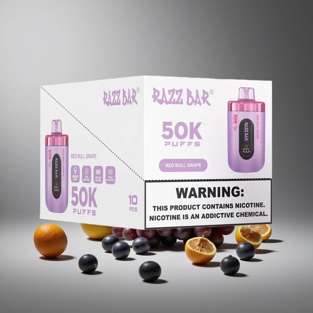 Razz Bar 50K Puffs פטל בולס אדום Type-C Israel vapes