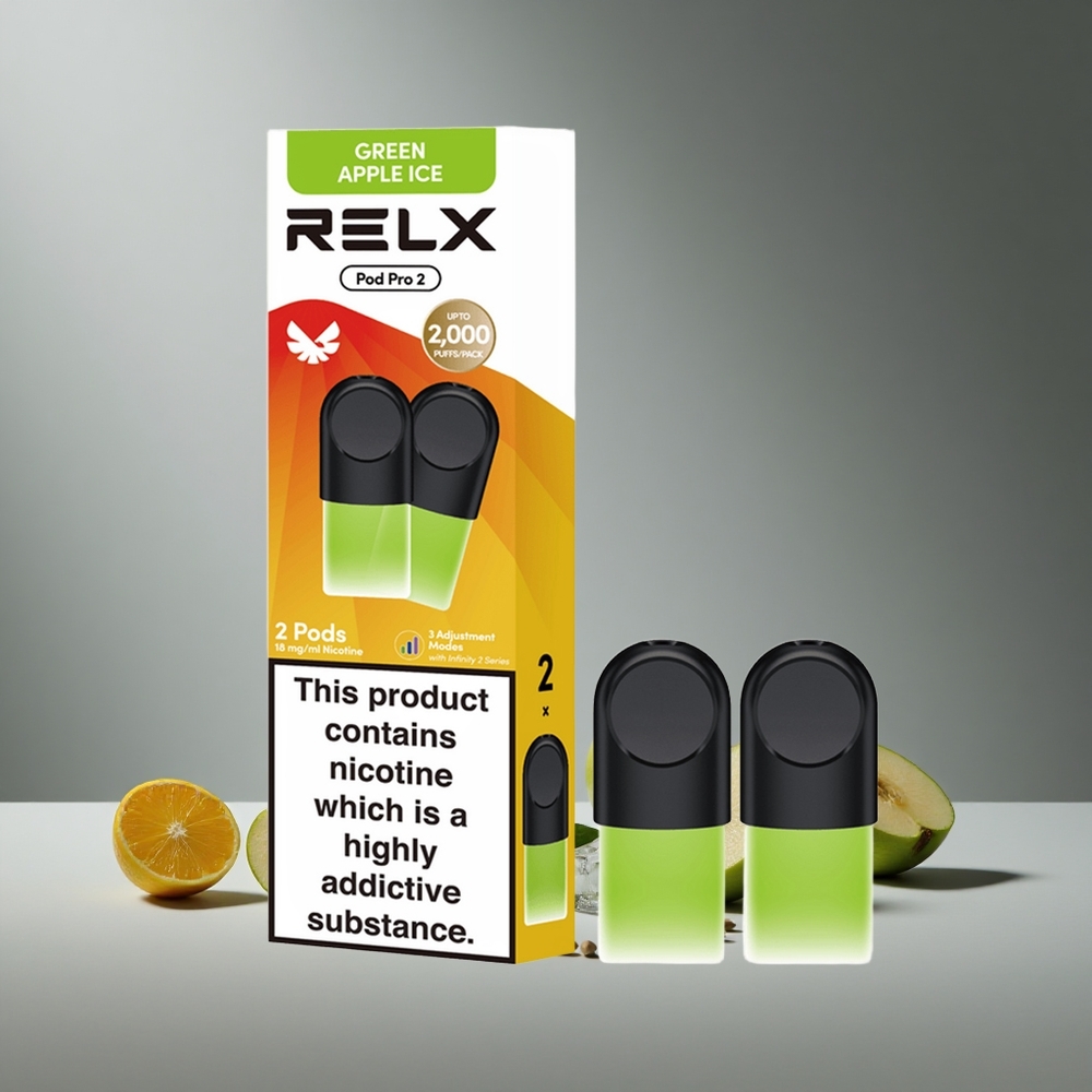 RELX Pod Pro 2 600 פאפים תפוח ירוק קרח Israel vapes