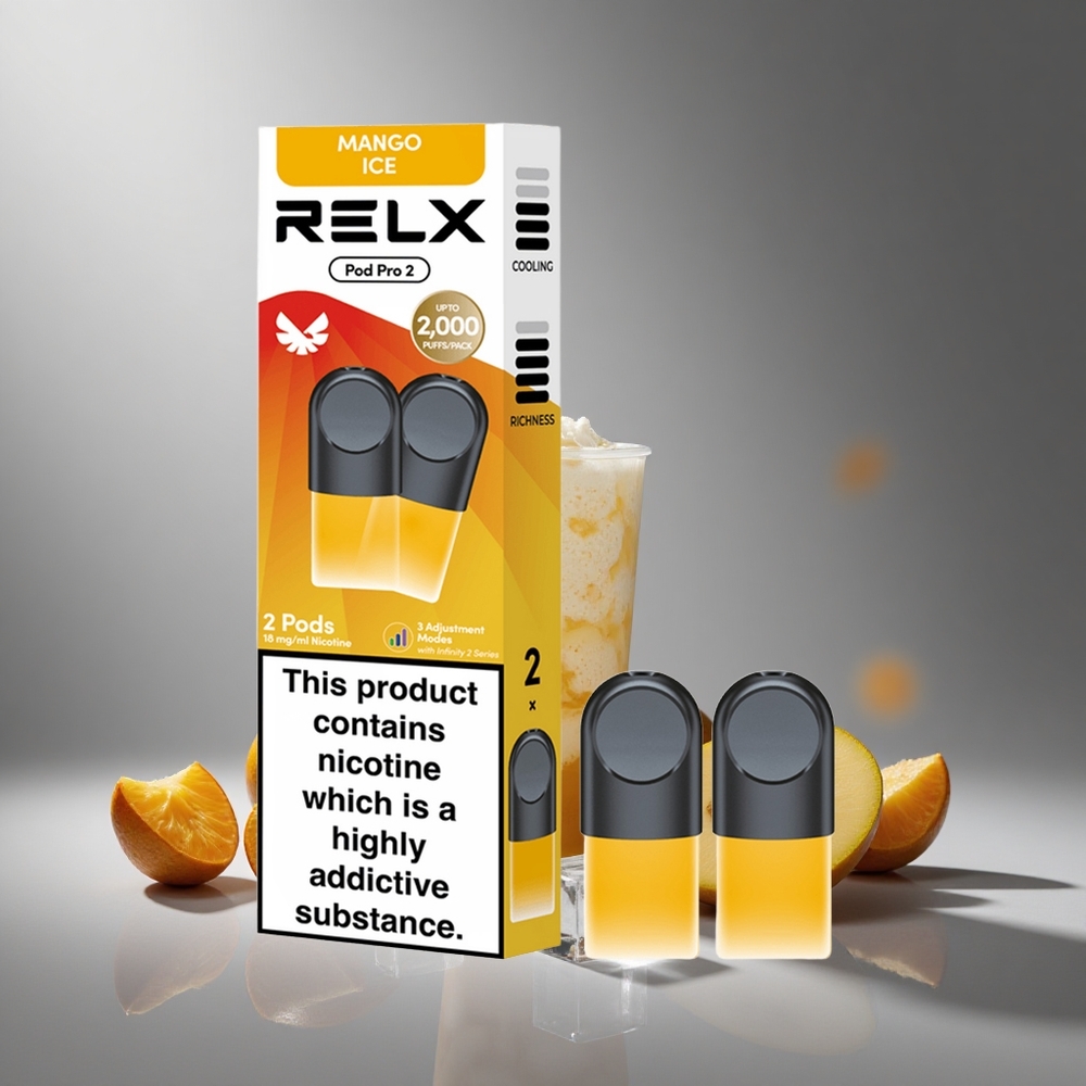 RELX Pod Pro 2 600 שאיפות מנגו קרח Israel vapes