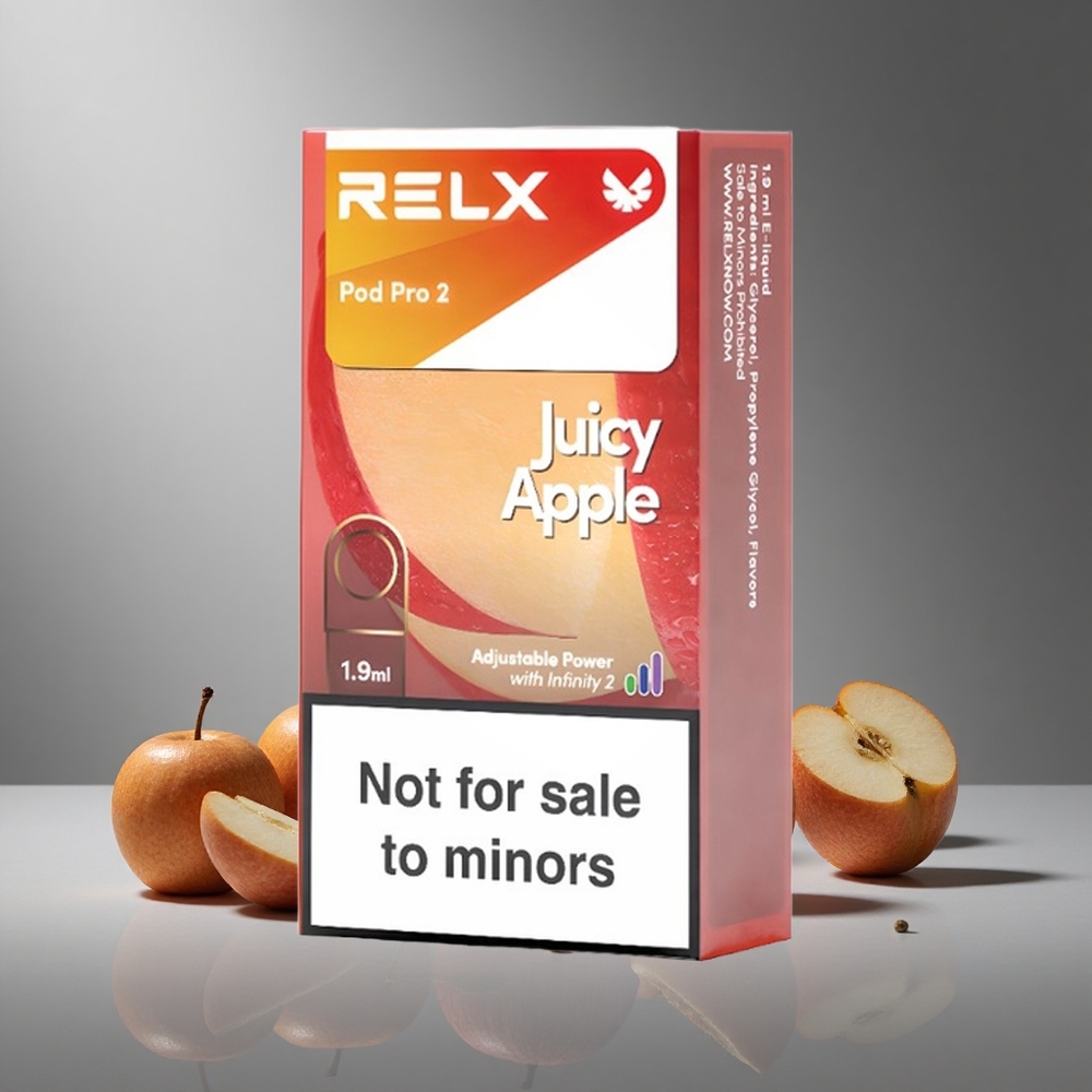 RELX Pod Pro 2 600 Puffs תפוח עסיסי ללא ניקוטין Israel vapes
